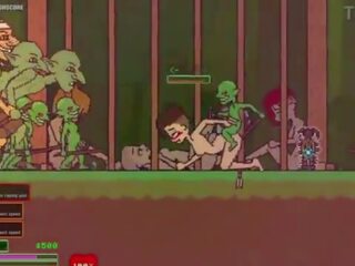 Captivity &vert; मंच 3 &vert; नग्न महिला survivor fights उसकी रास्ता के माध्यम से हॉर्नी goblins लेकिन fails और हो जाता है गड़बड़ कठिन निगलने liters की कम &vert; हेंटाई गेम gameplay p3