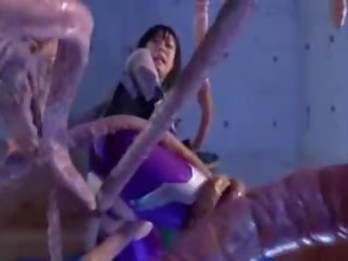 Uriaș tentacul și mare striptease asiatic x evaluat film damsel