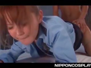 Extraordinary 屁股 jap 警察 女人 slit 搗爛 和 口 性交 硬